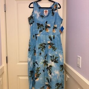 Columbia Sky Blue Floral Maxi Dress